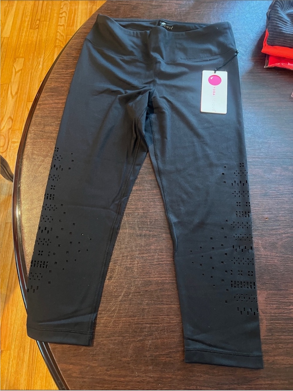 Black womens Active Capri Leggings